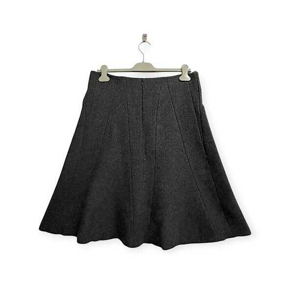 Prada Gray Wool A line skirt,   Size 46 Italy/L - Picture 2 of 10
